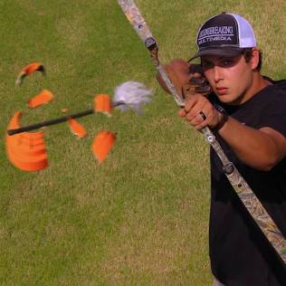 James Dean taking aim for a trick shot
