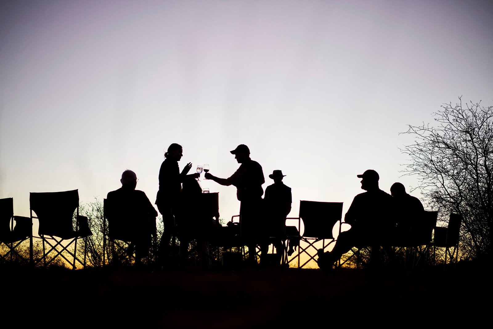 Sundowners in the bush