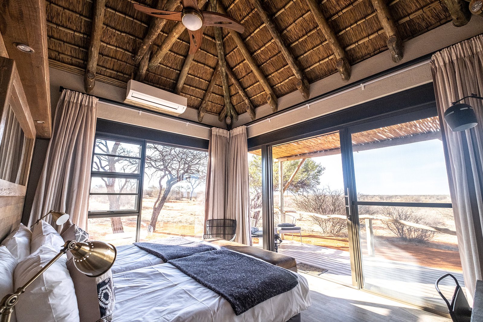 Inside a Kalahari lodge room